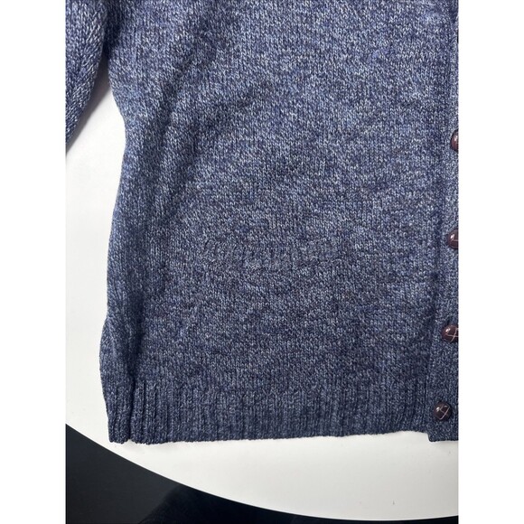 Pendleton Sweater Mens XL Navy Blue Shetland Wool Cardigan Button Front Pockets - Picture 5 of 11